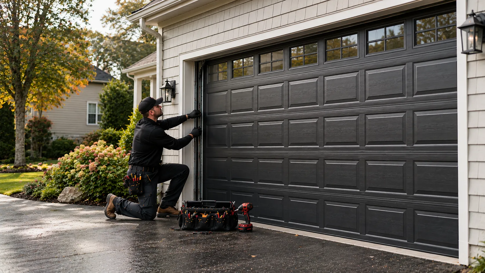 Garage door work on a home in Charleston