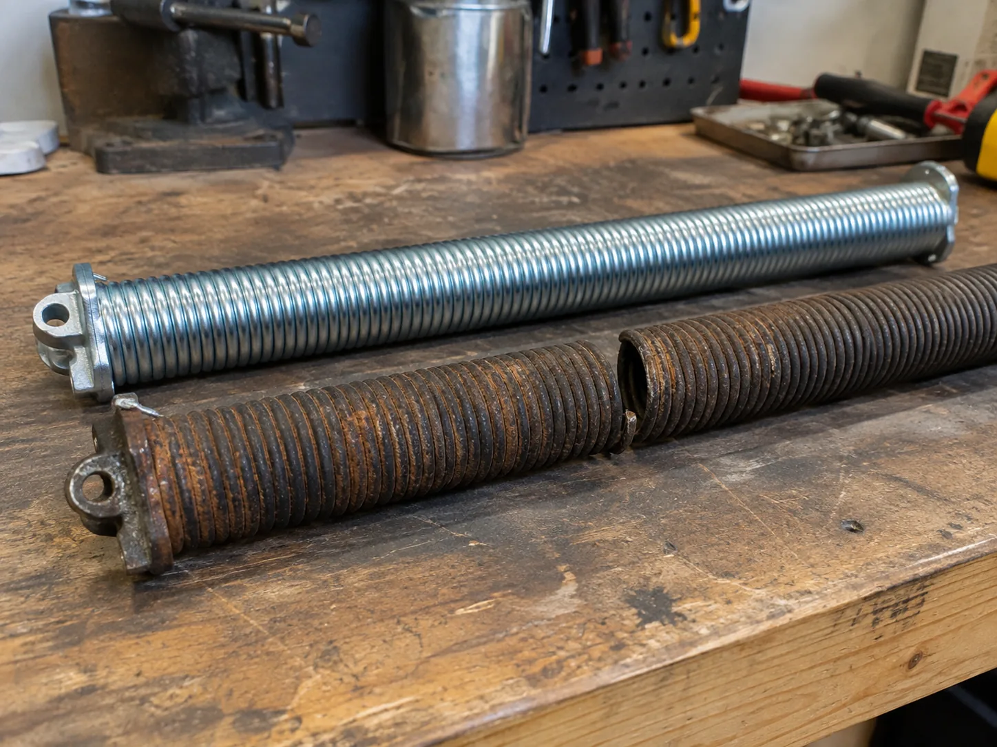 Spring Repair for Nitro's 1958-Era Garage Doors in Charleston
